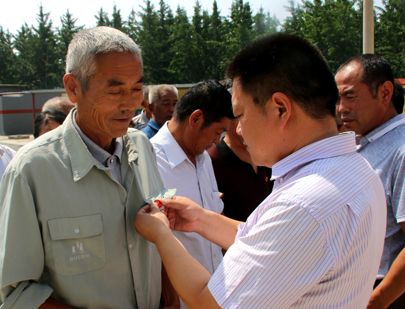 孔村镇太平村为党员佩戴党徽图片